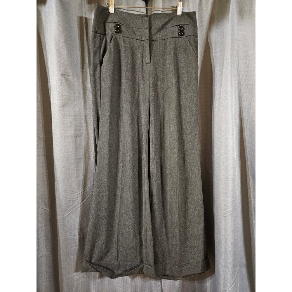 Taikonhu Anthropologie Gray Wide Leg Dress Pants Size 10 sailor Nautical 35x34